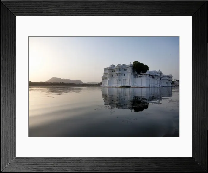 Framed Print : Perfect reflection of Lake Palace Hotel, situated in the middle of Lake Pichola, in Udaipur Framed Print : Perfect reflection of Lake Palace Hotel, situated in the middle of Lake Pichola, in Udaipur