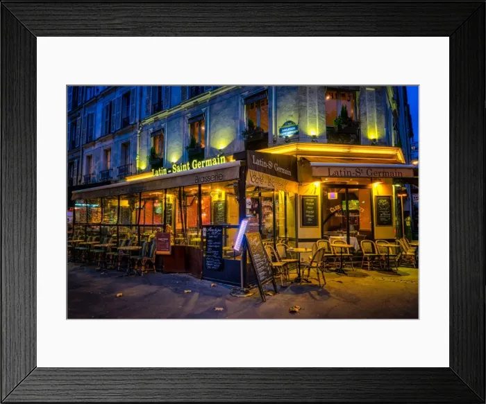 Framed Print : Parisian cafe, Paris, France, Europe Framed Print : Parisian cafe, Paris, France, Europe