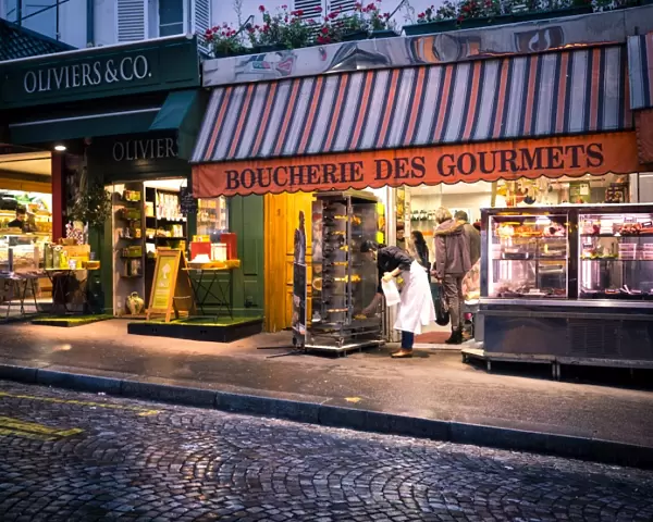 Butcher in Montmartre, Paris, France, Europe