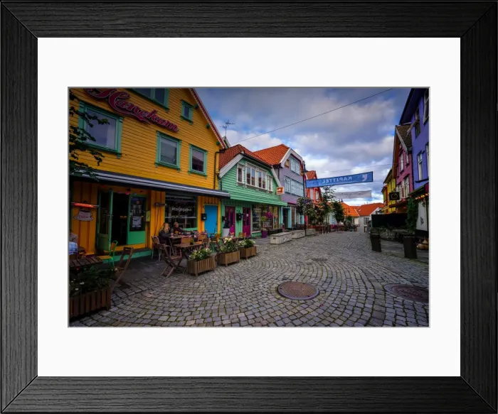 Framed Print : Colourful street, Ovre Holmegate, Stavanger, Norway, Scandinavia, Europe Framed Print : Colourful street, Ovre Holmegate, Stavanger, Norway, Scandinavia, Europe