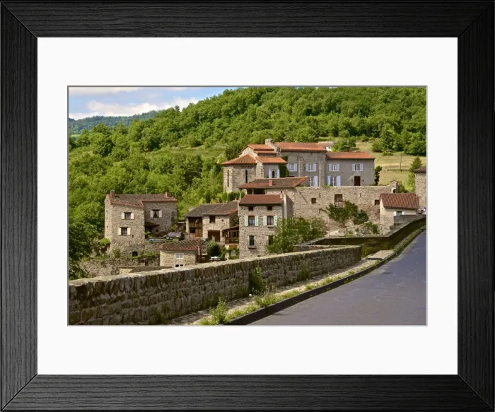 Framed Print : Perched medieval village, Allier River, Auvergne, Haute Loire, France, Europe Framed Print : Perched medieval village, Allier River, Auvergne, Haute Loire, France, Europe