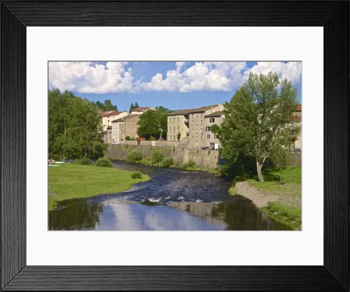 Framed Print : Medieval village and Allier River, Lavoute Chilhac, Auvergne, Haute Loire, France, Europe Framed Print : Medieval village and Allier River, Lavoute Chilhac, Auvergne, Haute Loire, France, Europe
