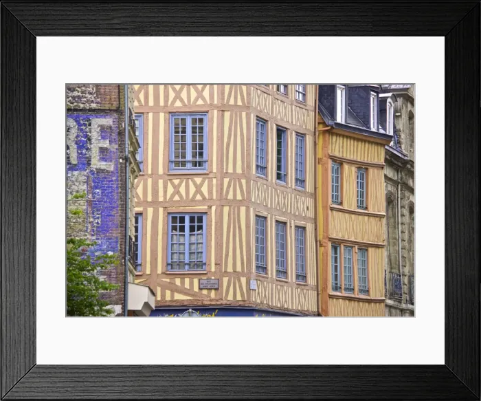 Framed Print : Half timbered Norman facades, Rouen, Normandy, France, Europe Framed Print : Half timbered Norman facades, Rouen, Normandy, France, Europe