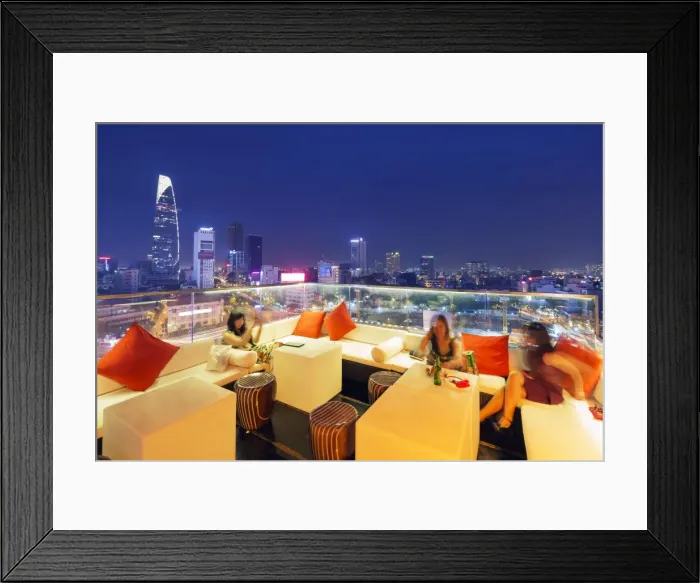 Framed Print : Rooftop bar at Silverland Central Hotel and Spa, Ho Chi Minh City (Saigon), Vietnam Framed Print : Rooftop bar at Silverland Central Hotel and Spa, Ho Chi Minh City (Saigon), Vietnam