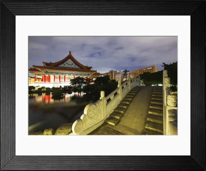 Framed Print : National Concert Hall, Chiang Kaishek Memorial Grounds, Taipei, Taiwan, Asia