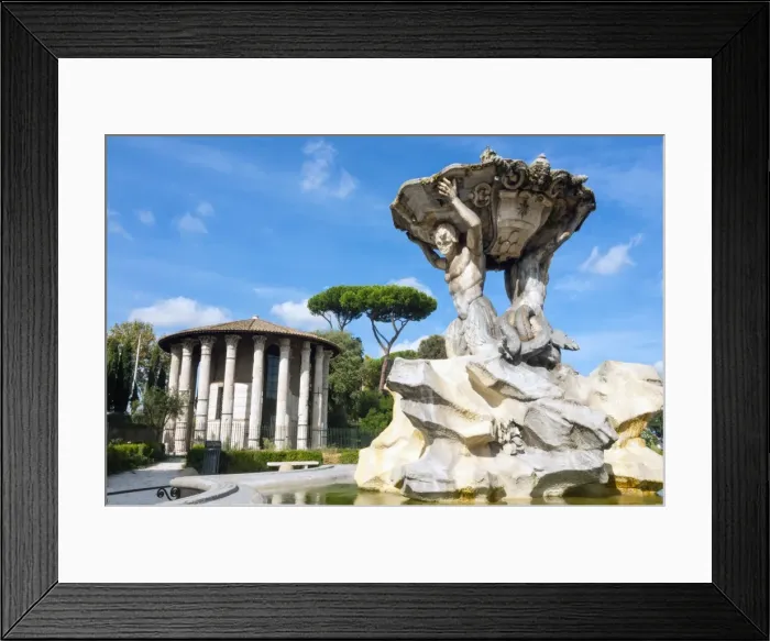 Framed Print : Fountain of the Tritons, Temple of Hercules Victor, Piazza St. Maria in Cosmedin Framed Print : Fountain of the Tritons, Temple of Hercules Victor, Piazza St. Maria in Cosmedin