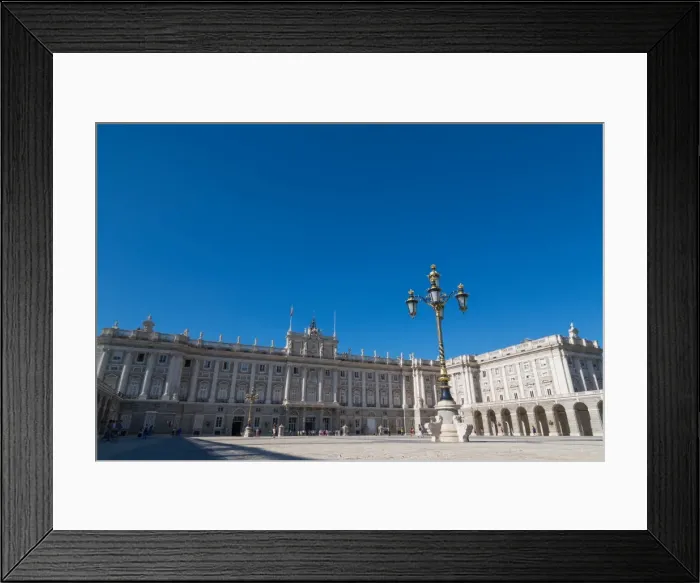 Framed Print : Plaza de la Armeria and the Palacio Real in Madrid, Spain, Europe