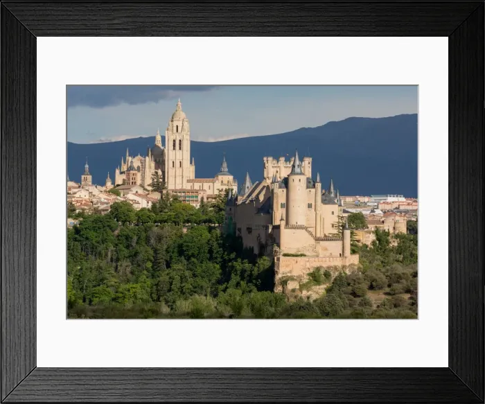 Framed Print : The imposing Gothic Cathedral and the Alcazar of Segovia, Castilla y Leon, Spain, Europe Framed Print : The imposing Gothic Cathedral and the Alcazar of Segovia, Castilla y Leon, Spain, Europe