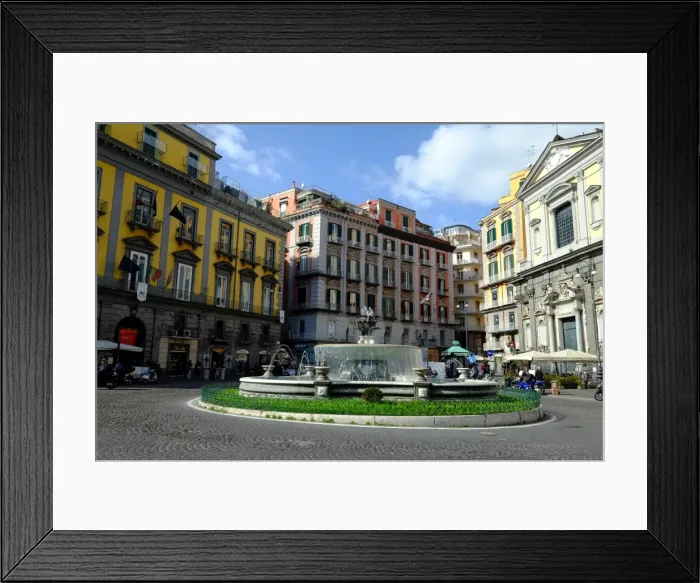 Framed Print : Artichoke fountain, Trieste and Trento square, Naples, Campania, Italy, Europe Framed Print : Artichoke fountain, Trieste and Trento square, Naples, Campania, Italy, Europe