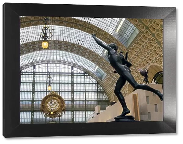 Interior of Musee D Orsay Art Gallery, Paris, France, Europe