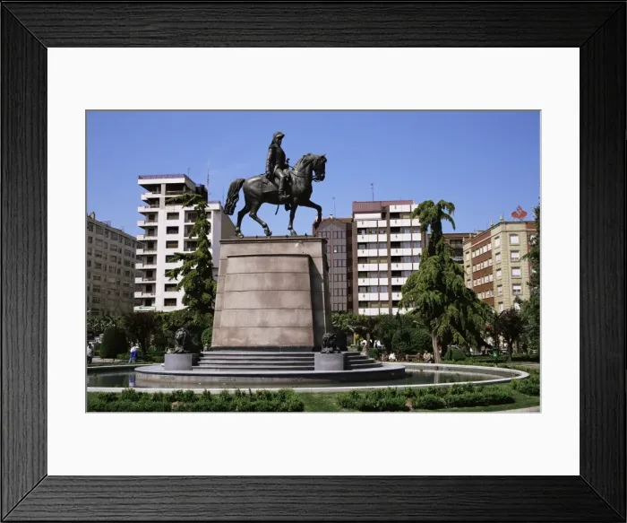 Framed Print : Equestrian statue in main square Framed Print : Equestrian statue in main square