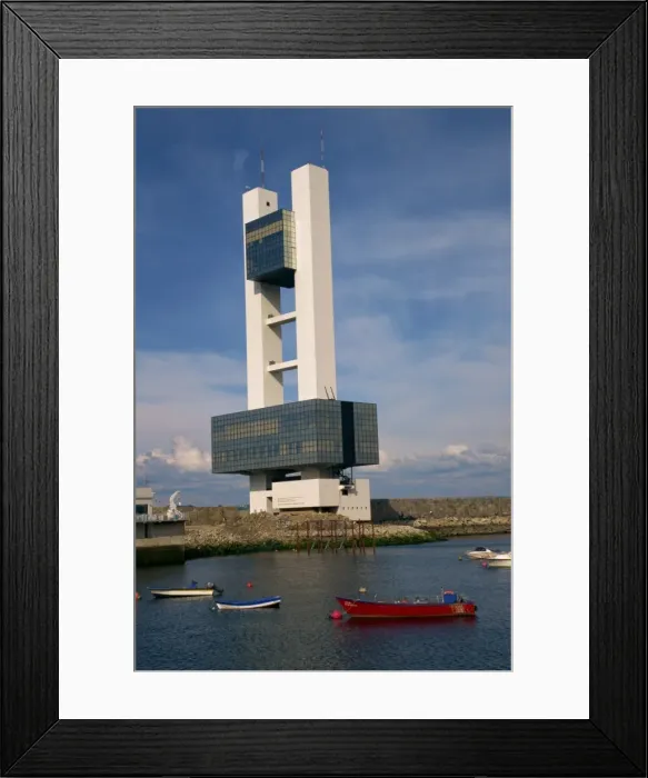 Framed Print : Port and marina Harbour Authority building at La Coruna Framed Print : Port and marina Harbour Authority building at La Coruna