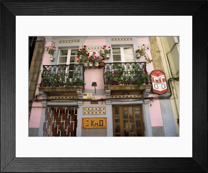 Framed Print : Detail of balconies on buildings in La Coruna Framed Print : Detail of balconies on buildings in La Coruna