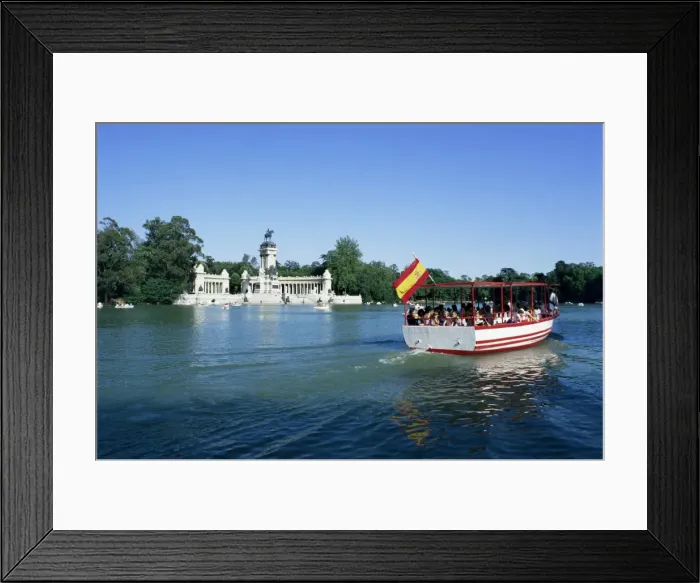 Framed Print : Tourist boat on lake Framed Print : Tourist boat on lake