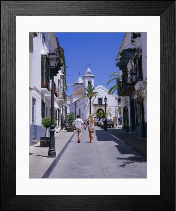 Framed Print : Street and church in the Old Town Framed Print : Street and church in the Old Town