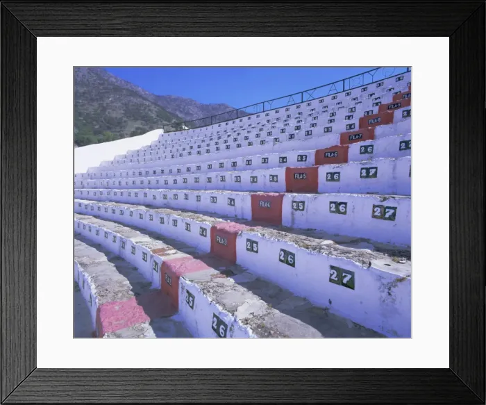 Framed Print : Seats in the bull ring Framed Print : Seats in the bull ring