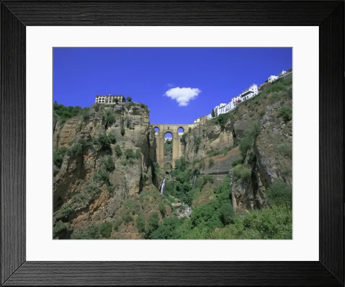 Framed Print : View from the Puente Nuevo to La Ciudad Framed Print : View from the Puente Nuevo to La Ciudad