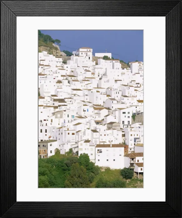 Framed Print : Casares, typical white town in Andalucia