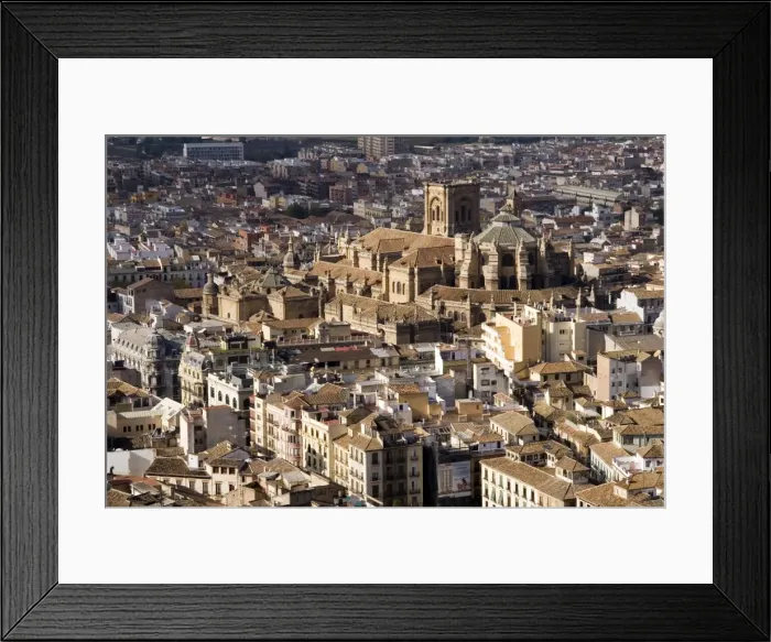 Framed Print : View of city showing the cathedral Framed Print : View of city showing the cathedral