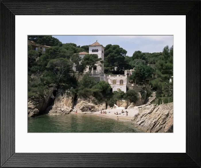 Framed Print : Villa and beach Framed Print : Villa and beach