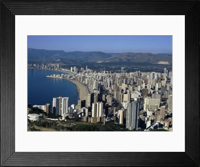 Framed Print : High rise apartments lining beach zone Framed Print : High rise apartments lining beach zone