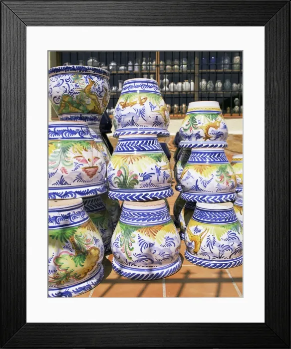 Framed Print : Ceramic pots for sale Framed Print : Ceramic pots for sale