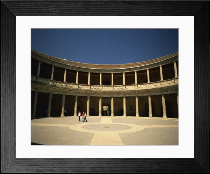 Framed Print : The Palace of Charles V in the Alhambra in Granada Framed Print : The Palace of Charles V in the Alhambra in Granada
