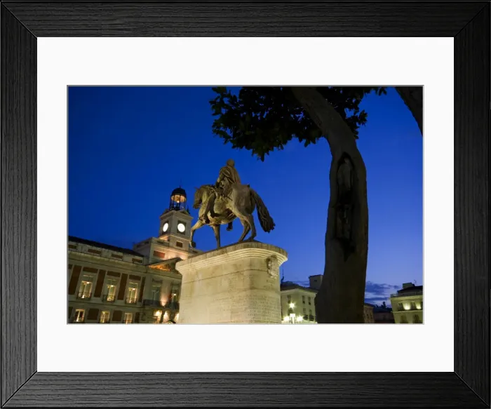Framed Print : Puerta del Sol at dusk