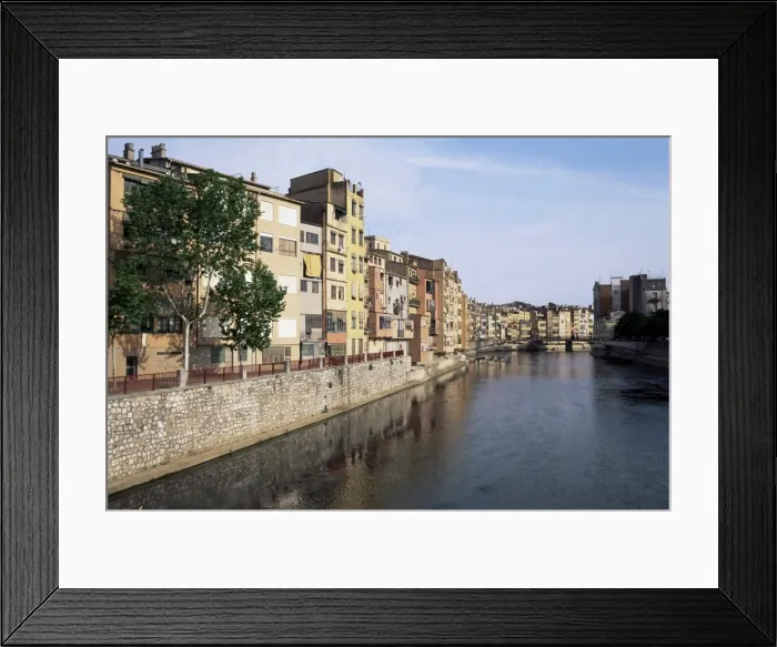 Framed Print : Houses lining the river Framed Print : Houses lining the river