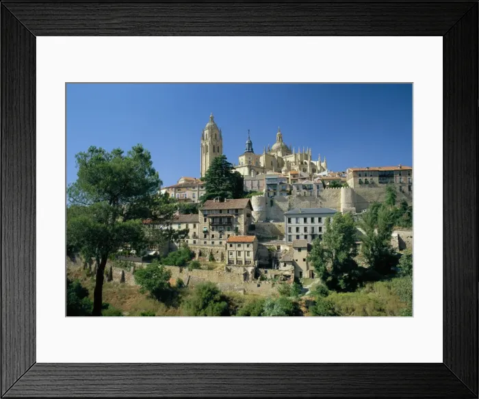 Framed Print : Houses and the cathedral from the south of the city of Segovia Framed Print : Houses and the cathedral from the south of the city of Segovia
