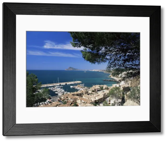 Framed Print : View southwards over marina
