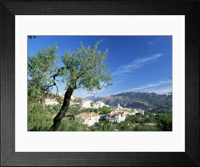 Framed Print : View to village from hillside Framed Print : View to village from hillside