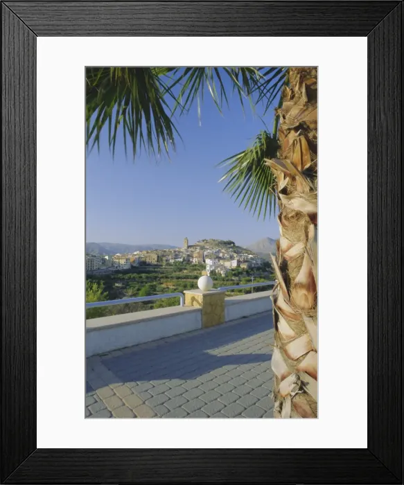 Framed Print : View of village from terrace