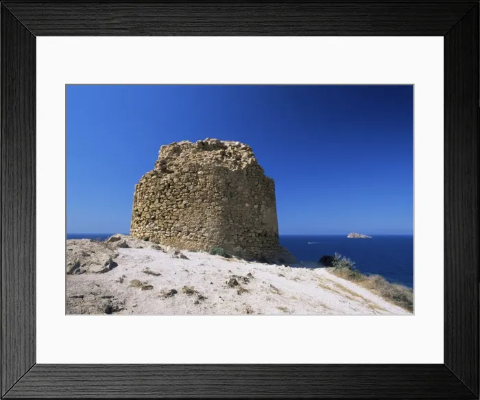 Framed Print : Clifftop ruin at the Punta de l Escaleta Framed Print : Clifftop ruin at the Punta de l Escaleta