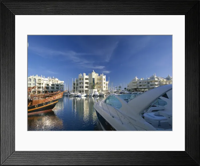 Framed Print : Luxury boat and the Marina Framed Print : Luxury boat and the Marina