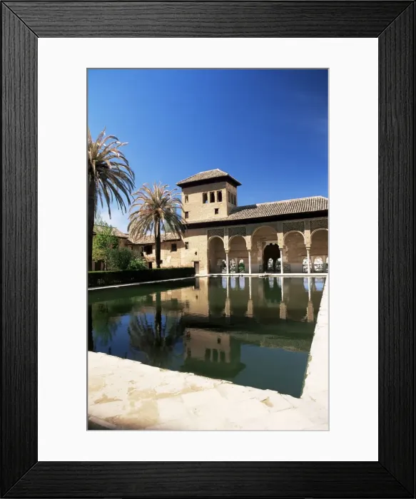Framed Print : Palacio del Partal reflected in pool Framed Print : Palacio del Partal reflected in pool