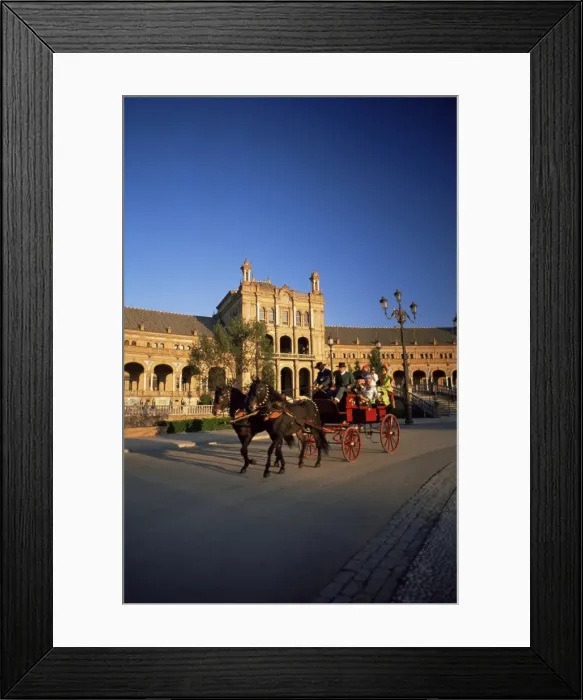 Framed Print : Horse drawn carriage at sunset Framed Print : Horse drawn carriage at sunset