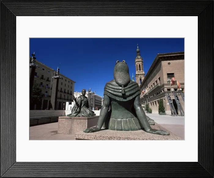 Framed Print : Bronze figures part of the Goya Monumnet Framed Print : Bronze figures part of the Goya Monumnet