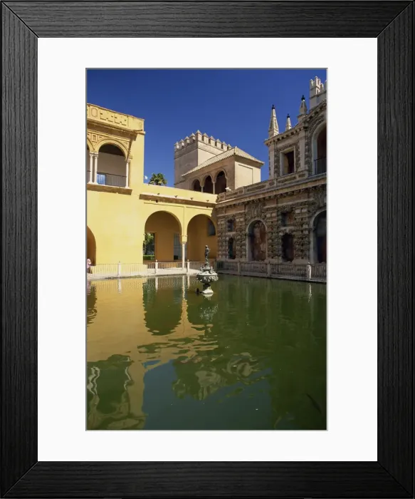 Framed Print : Mercurys Pool in the gardens of the Reales Alcazares Framed Print : Mercurys Pool in the gardens of the Reales Alcazares