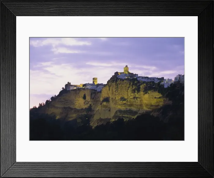 Framed Print : Illuminated cliffs of the Pena Nueva Framed Print : Illuminated cliffs of the Pena Nueva