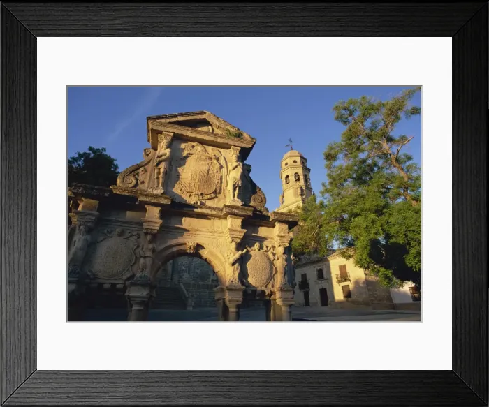 Framed Print : The 16th century ornamental fountain in the Plaza Santa Framed Print : The 16th century ornamental fountain in the Plaza Santa