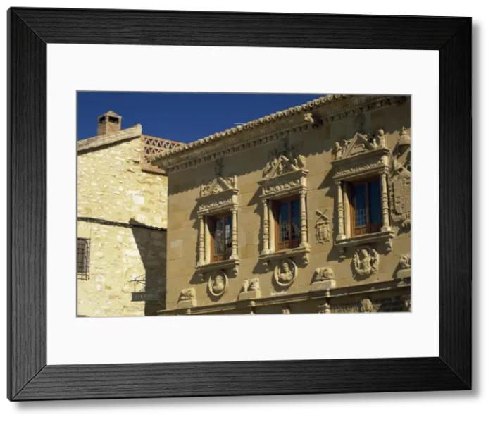 Framed Print : The 16th century Plateresque facade of the Casa del Populo Framed Print : The 16th century Plateresque facade of the Casa del Populo