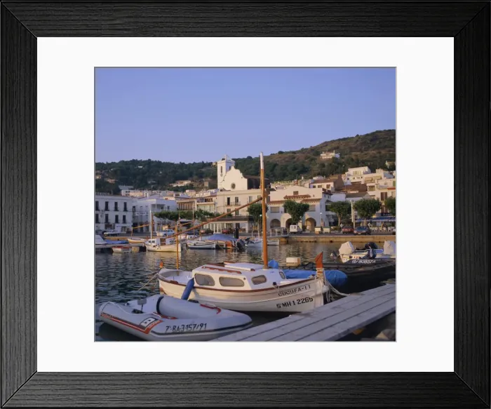 Framed Print : The harbour and church