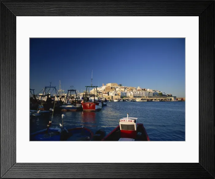 Framed Print : Ferries in the harbour at dusk Framed Print : Ferries in the harbour at dusk