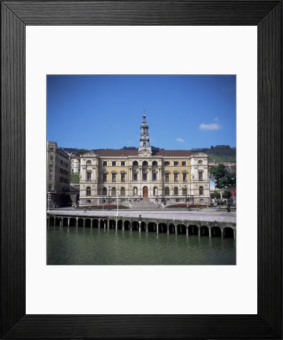Framed Print : Ayuntamiento (Town Hall) on the bank of the Bilbao River Framed Print : Ayuntamiento (Town Hall) on the bank of the Bilbao River