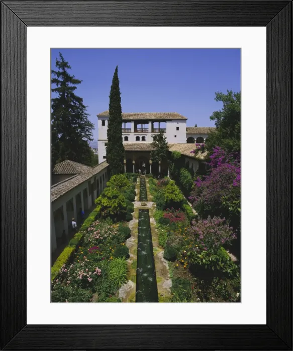 Framed Print : Gardens of the Generalife Framed Print : Gardens of the Generalife
