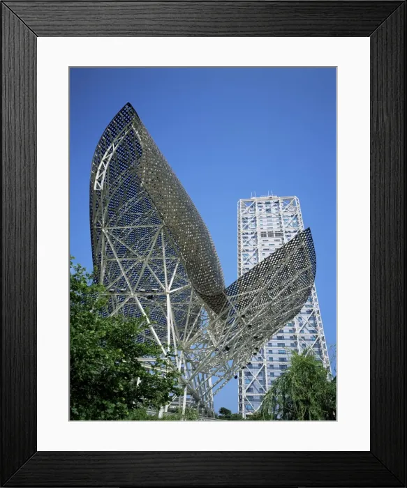 Framed Print : La Barceloneta and hotel art Framed Print : La Barceloneta and hotel art