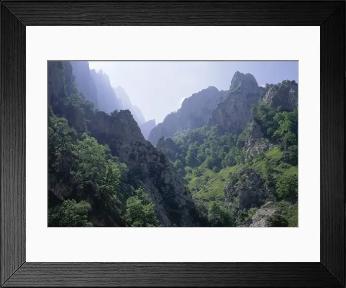 Framed Print : Peaks and high valleys on the side of the Cares Gorge Framed Print : Peaks and high valleys on the side of the Cares Gorge
