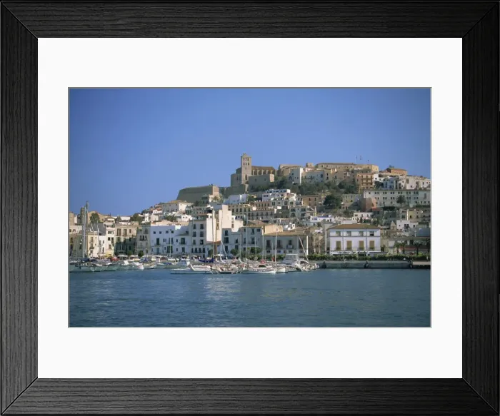 Framed Print : Ibiza Town skyline and harbour Framed Print : Ibiza Town skyline and harbour