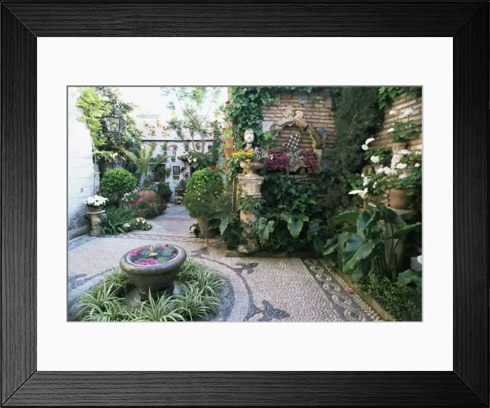 Framed Print : Patio in private house during annual patio competition Framed Print : Patio in private house during annual patio competition